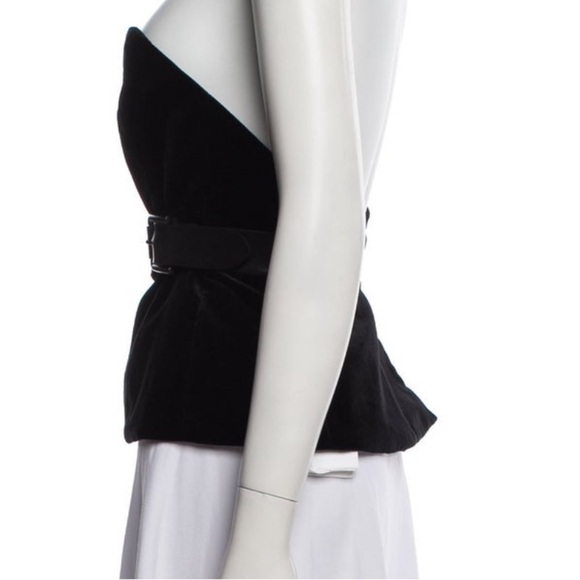 Max Mara velvet corset top. Size IT40(US4). Worn ONCE. Pristine condition! - Picture 3 of 4